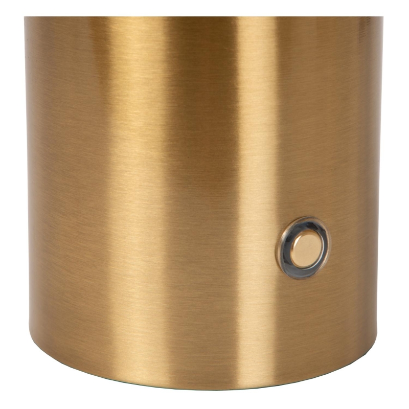 Lucide VIVO - Rechargeable Table lamp - Battery pack - Ø 8 cm - LED Dim. - E27 - 1x1W 2700K - Matt Gold / Brass